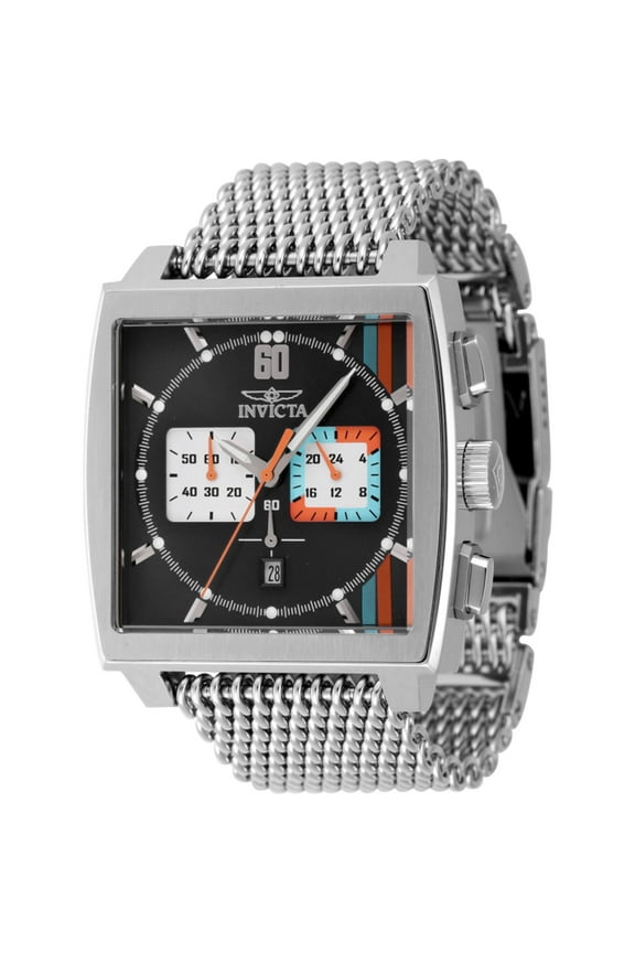 47244 Men's S1 Rally Chrono Black and White Dial Watch