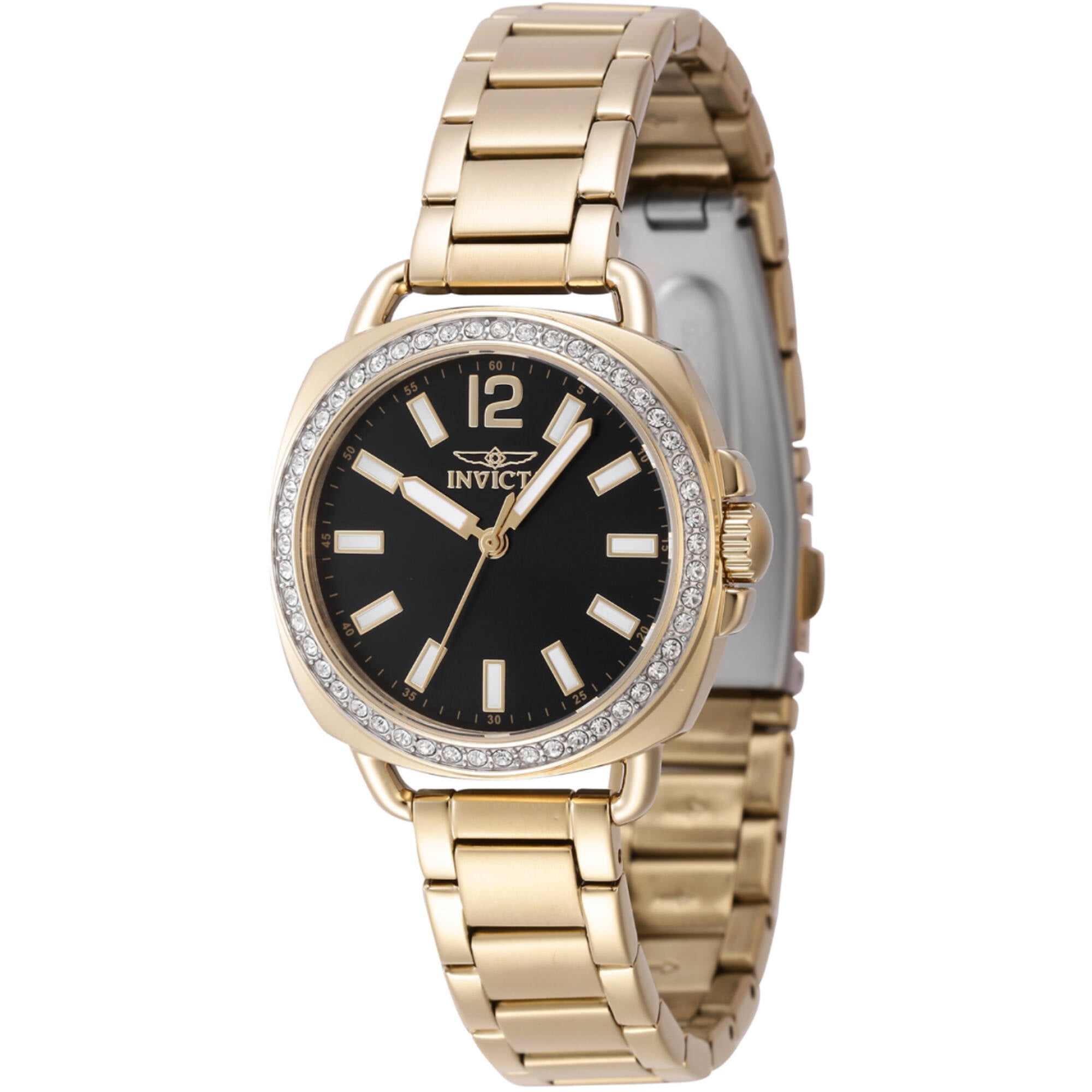Invicta 47328 Women's Wildflower Quartz Black Dial Crystal Watch
