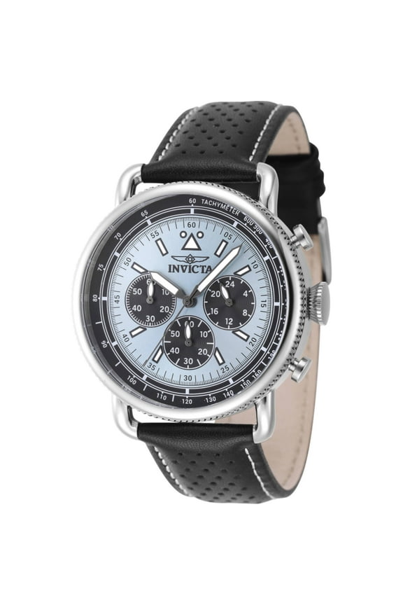 47364 Men's Speedway Chrono Blue Dial Black Strap Watch