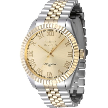 INVICTA Specialty Men 43mm Stainless Steel Steel Gold dial PC21 Quartz