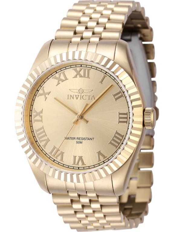 Specialty Men 43mm Stainless Steel Gold Gold dial PC21 Quartz