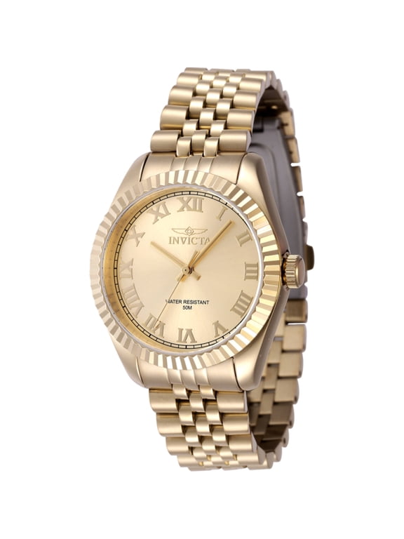 47418 Women's Specialty Gold Dial Stainless Steel Watch