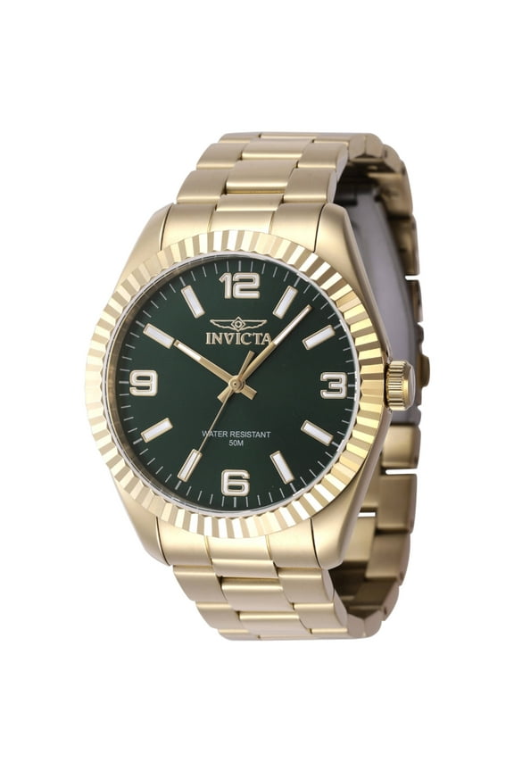 47459 Men's Specialty Green Dial Yellow Gold Case Watch