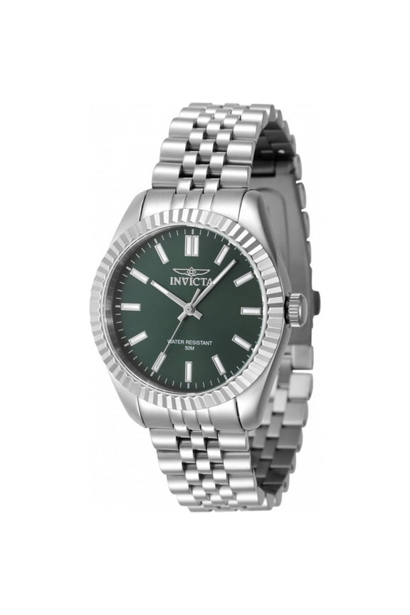 47496 Women's Specialty Green Dial Silver Tone Case Watch