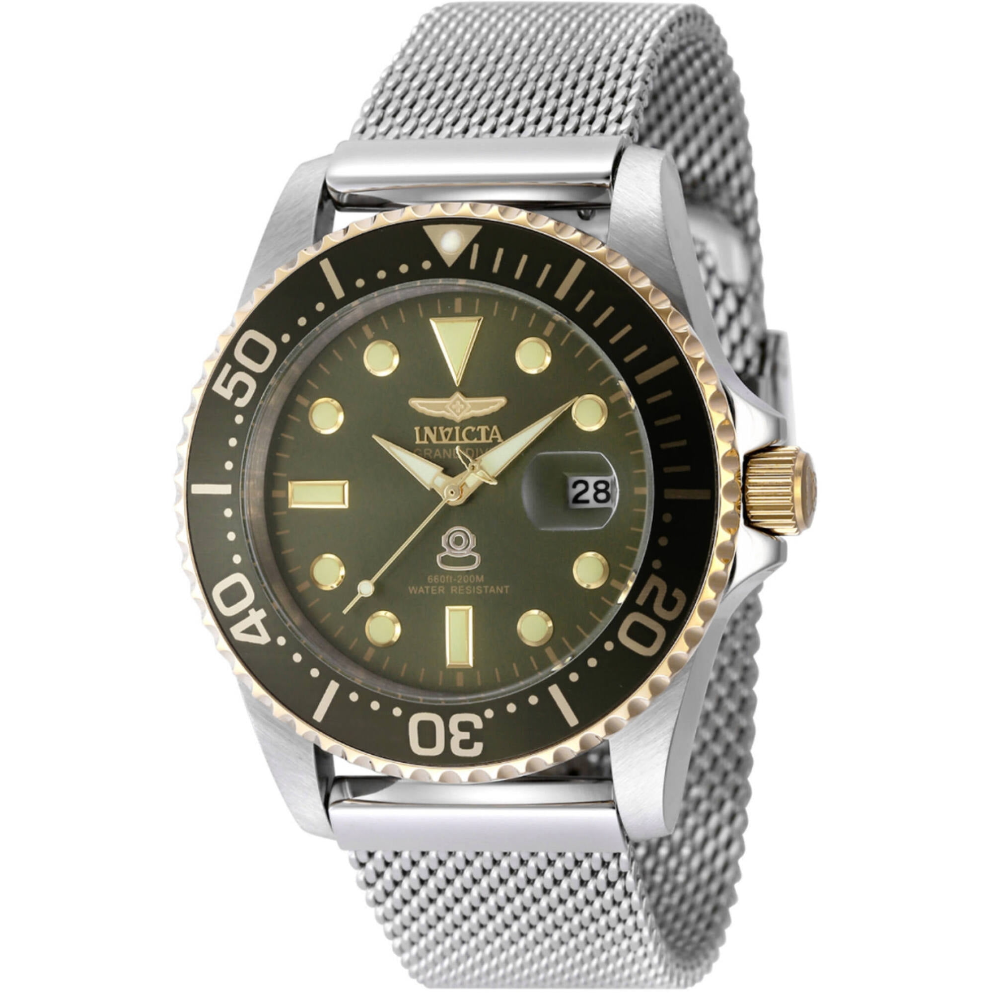 Invicta 48217 Men's Pro Diver Military Green Dial Bracelet Watch