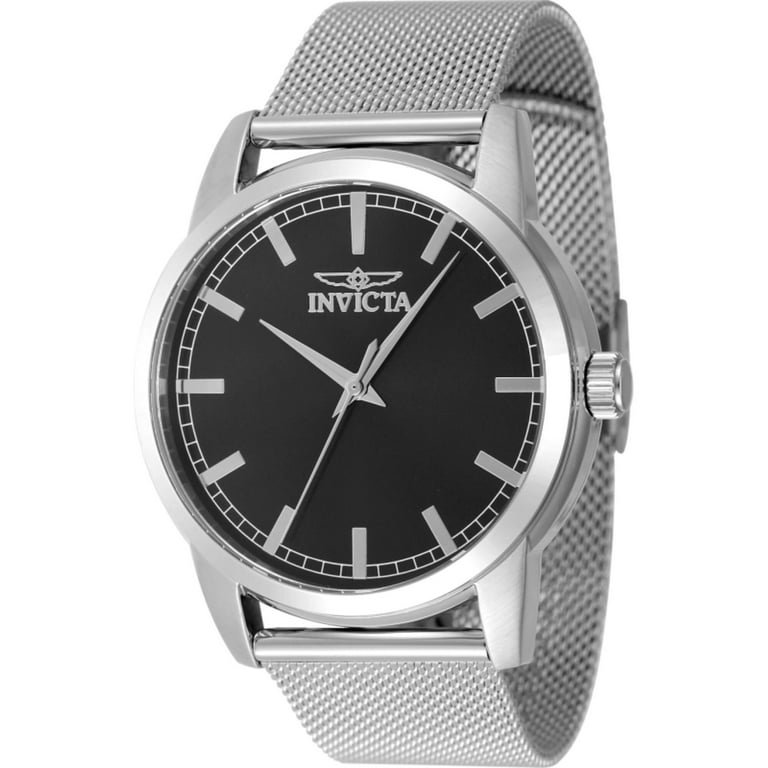 Invicta 48504 Men's Celestial Quartz Black Dial Bracelet Watch