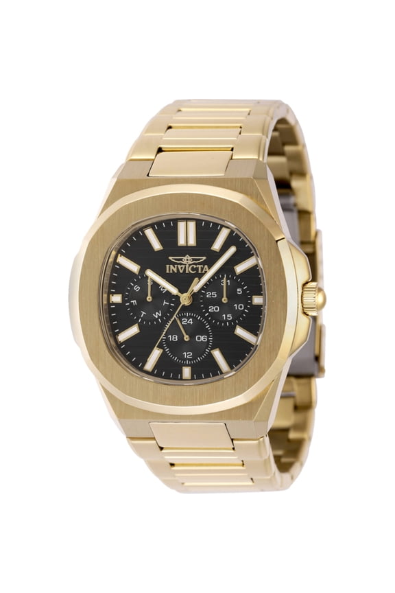 48521 Men's Speedway Quartz Day-Date Black Dial Watch