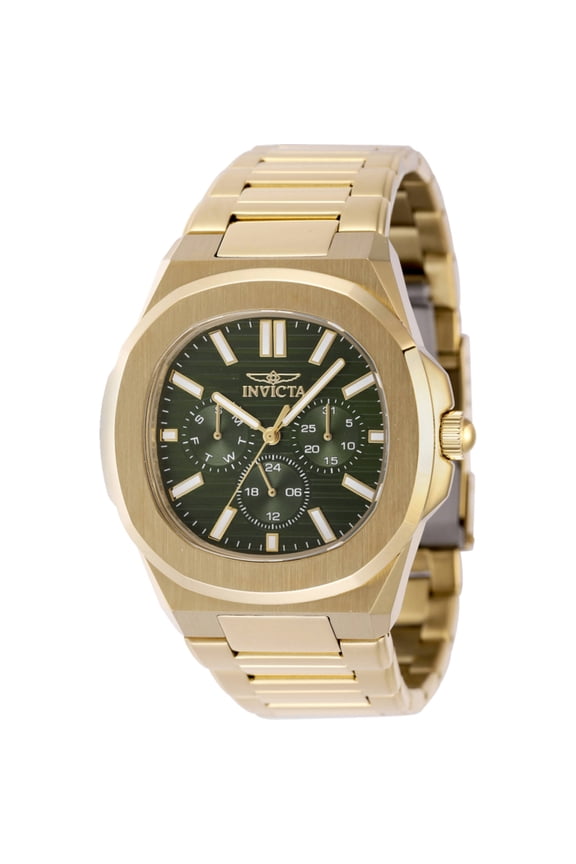 48523 Men's Speedway Quartz Day-Date Green Dial Watch