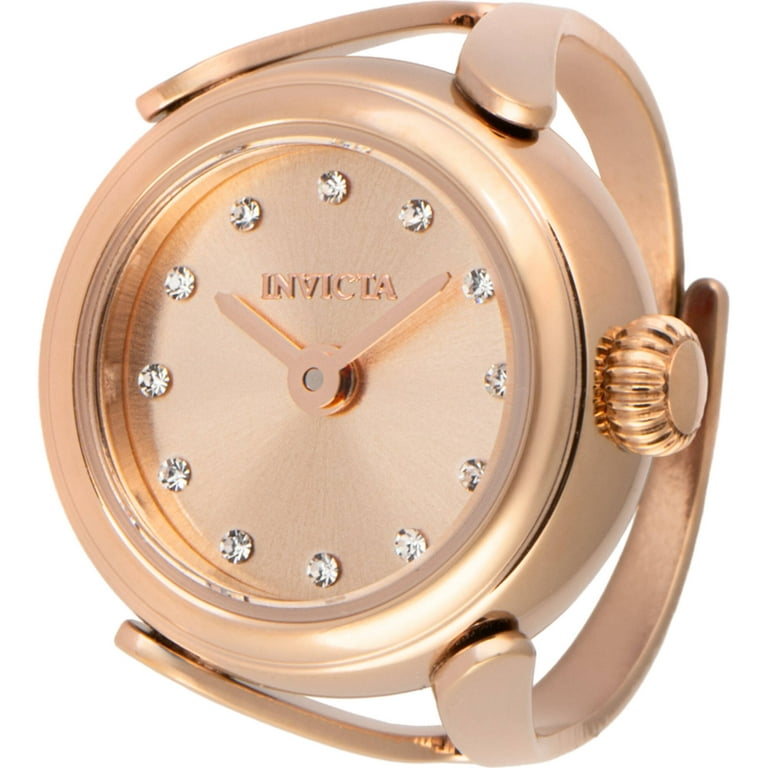アライヴンINVEL ALIVEN ローズ小 Invicta 48575 Women's Mini Angel Rose Gold Quartz Watch Ring