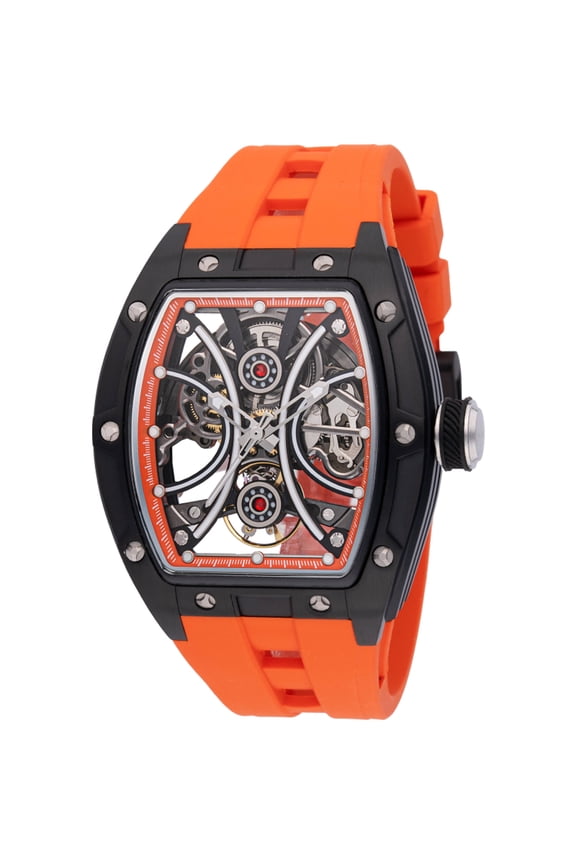 49020 Men's S1 Rally Automatic Orange Rubber Strap Watch