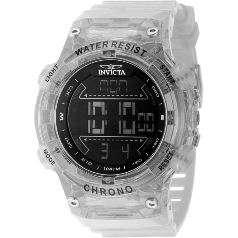 INVICTA Invicta Racing Men 52mm Plastic White Black dial