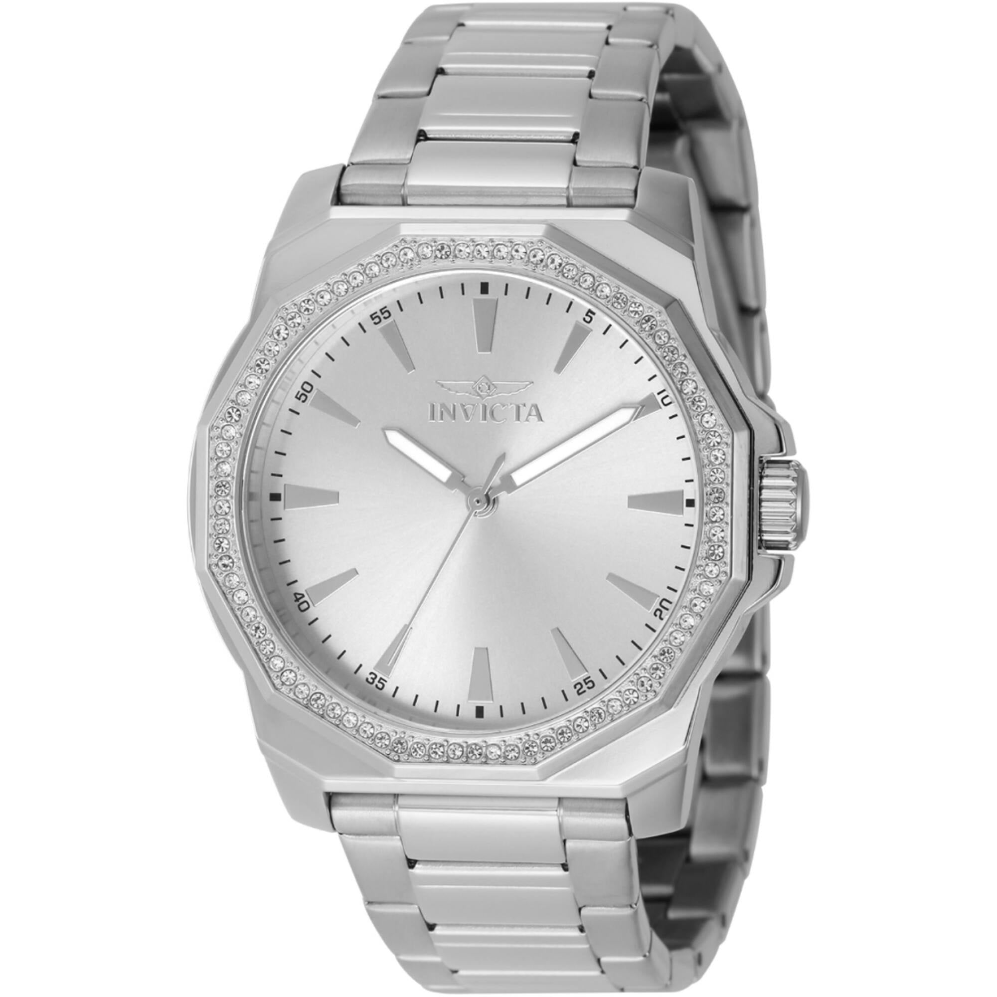 INVICTA Speedway Men 42mm Stainless Steel Steel Silver dial PC21J Quartz