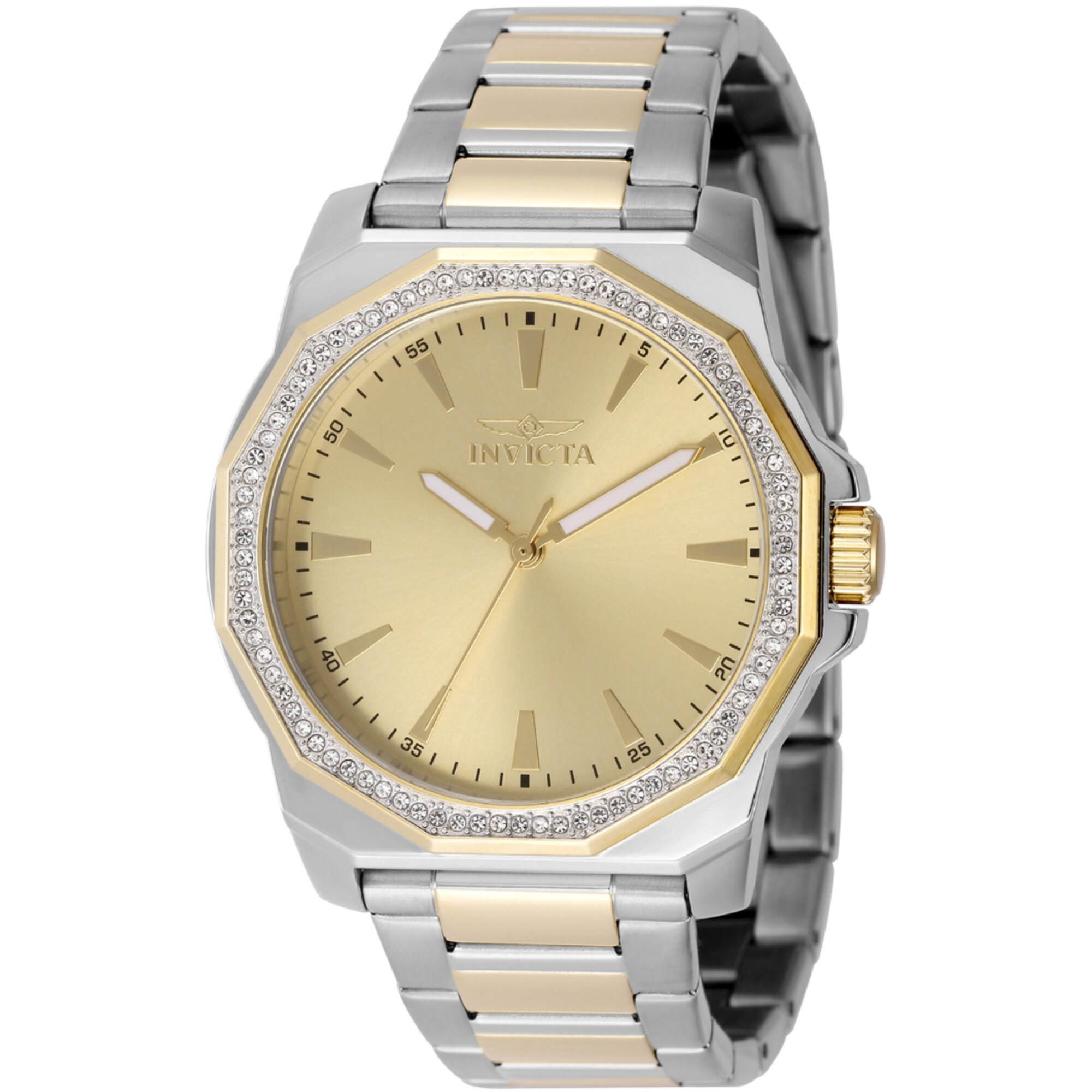 INVICTA Speedway Men 42mm Stainless Steel Gold + Steel Gold dial PC21J Quartz