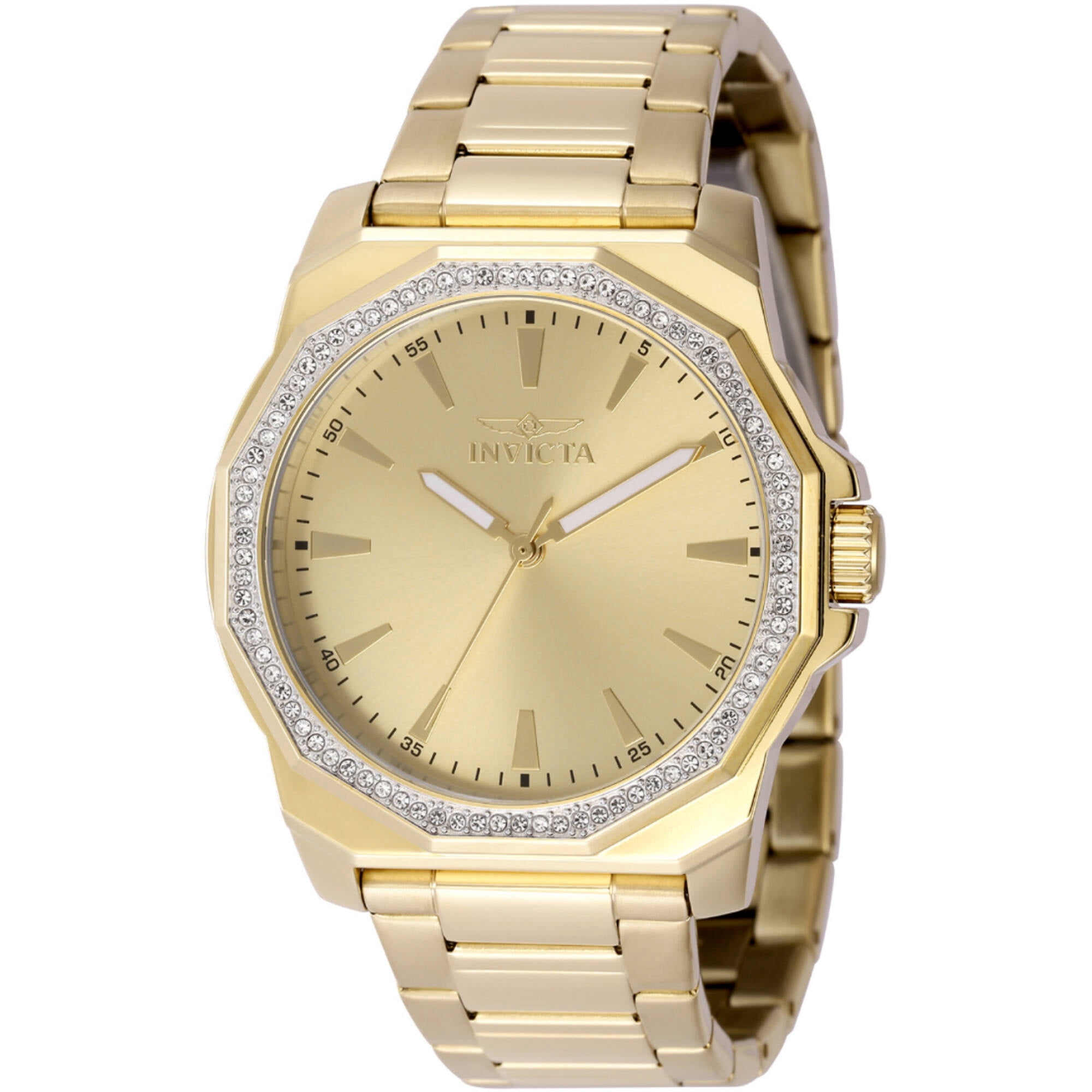 INVICTA Speedway Men 42mm Stainless Steel Gold Gold dial PC21J Quartz