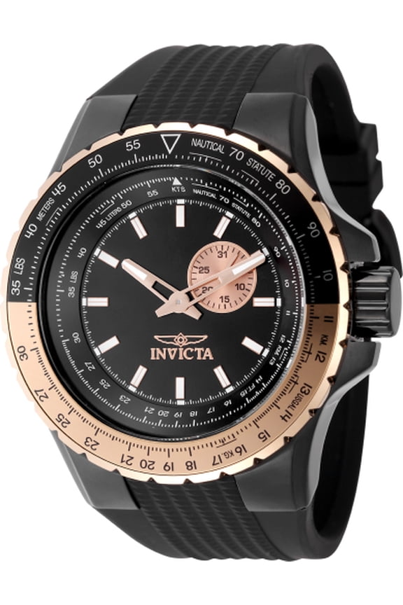 Invicta Men's Aviator Black Dial Watch - 49725