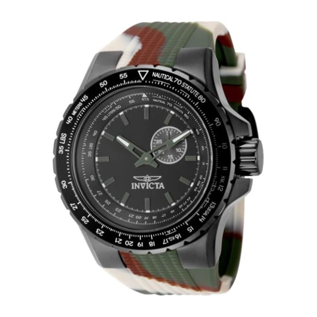 Invicta Men's Aviator Black Dial Watch - 49730