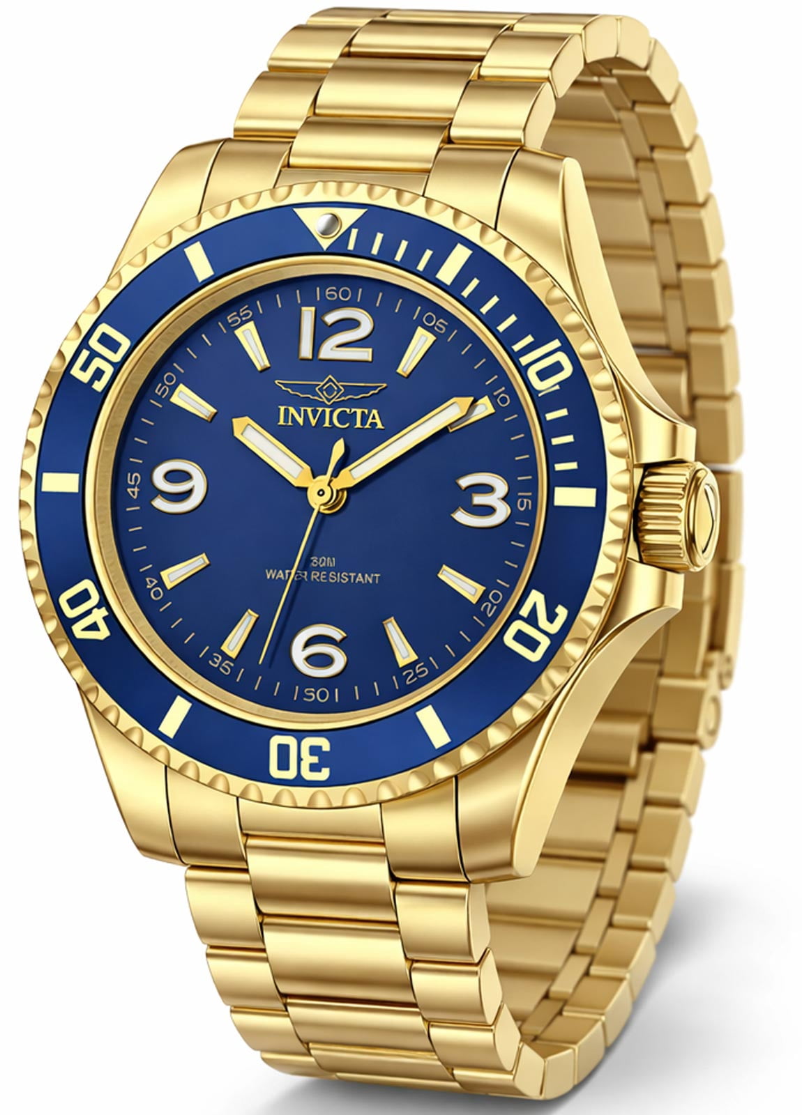 Invicta 69474 Specialty Rowan Men's Blue Analog Watch Gold-Tone Bracelet