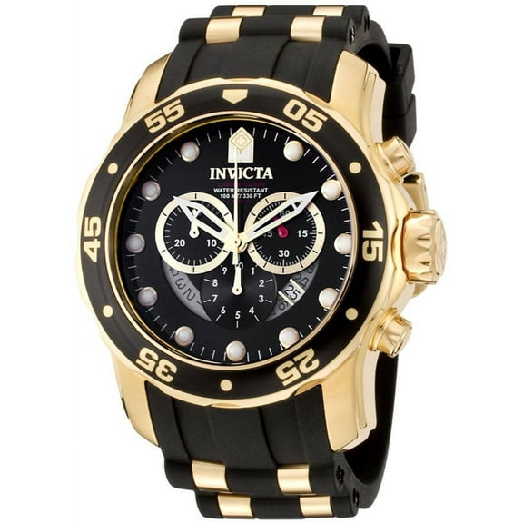 Invicta 6981 Mens Male Two Tone Rubber 48MM Quartz Analog Chronograph Watch