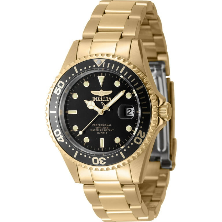 Invicta 8936OB Men's Pro Diver Black Dial Yellow Gold Case