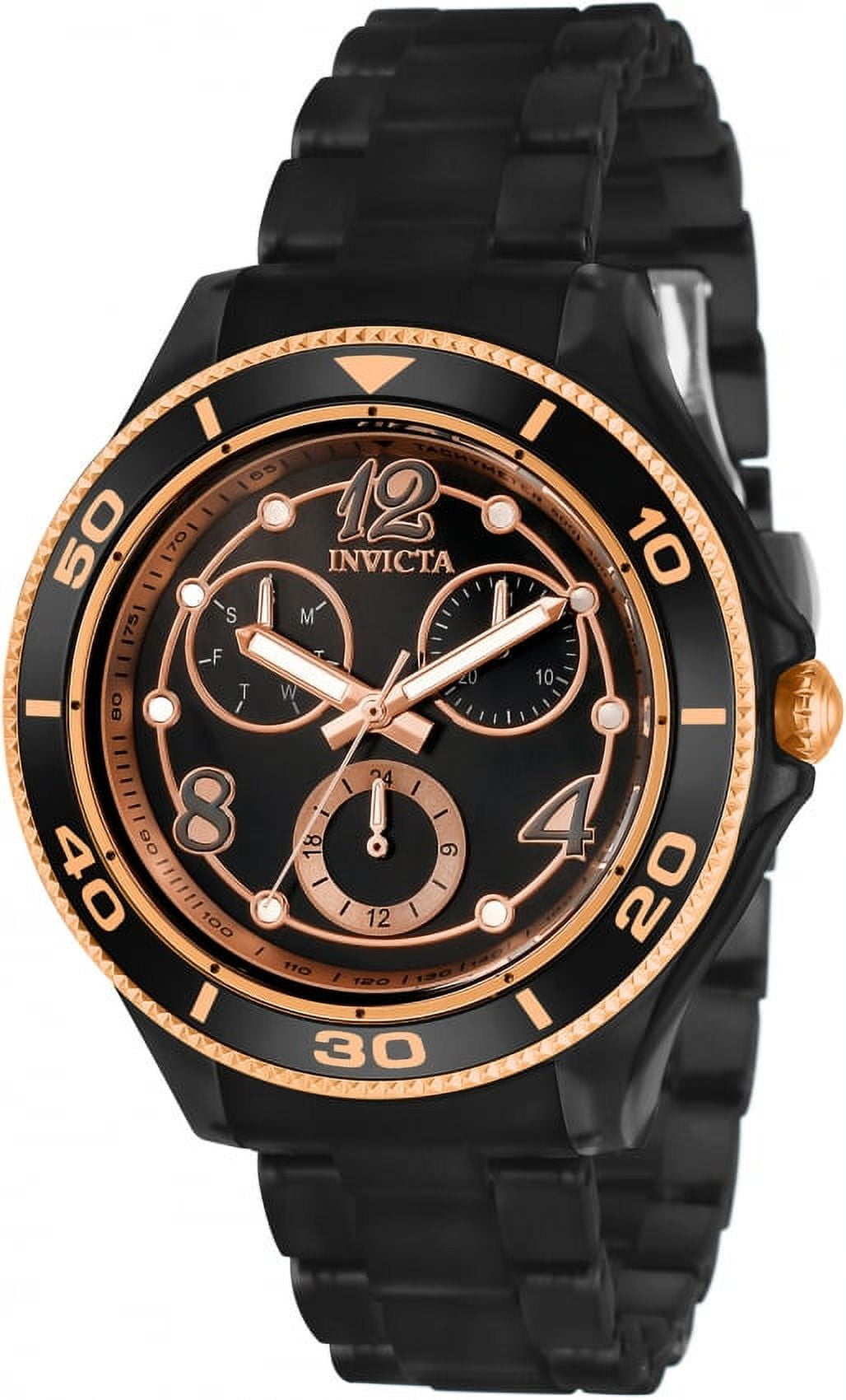 Invicta Anatomic Quartz Black Oyster Dial Ladies Watch 30376