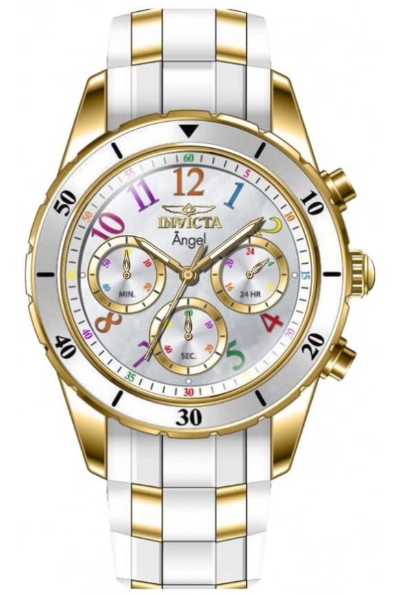 Angel Chronograph GMT Quartz White Dial Ladies Watch 49801