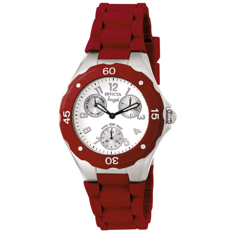 INVICTA SPECIAL EDITION WOMENS WATCH RED LEATHER BAND NEW BATTERY LIKE NEW s-l400.jpg main image 3