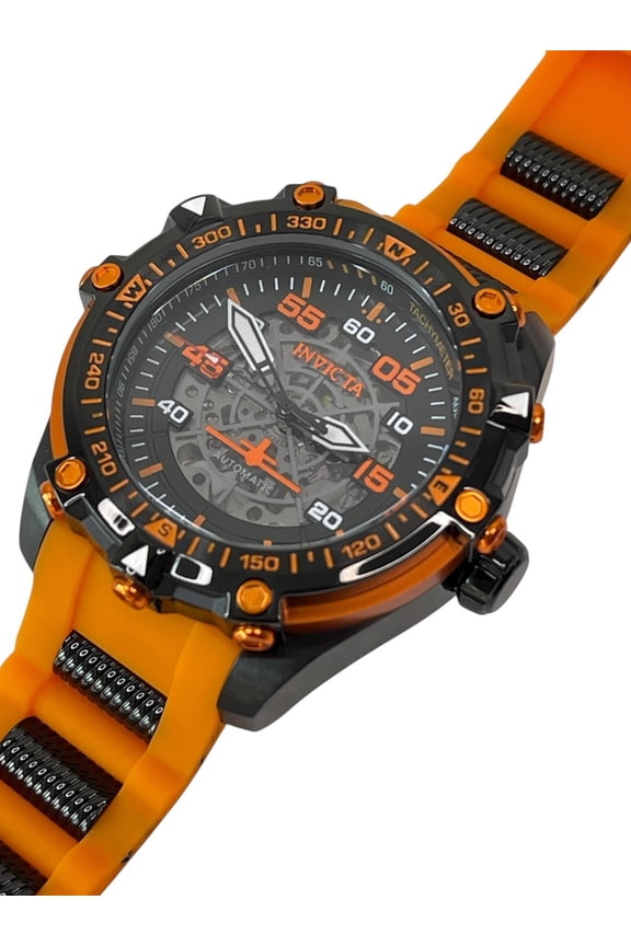 Invicta Aviator 44654 100M 52mm Men's Automatic Orange & Black Watch MSRP $1495