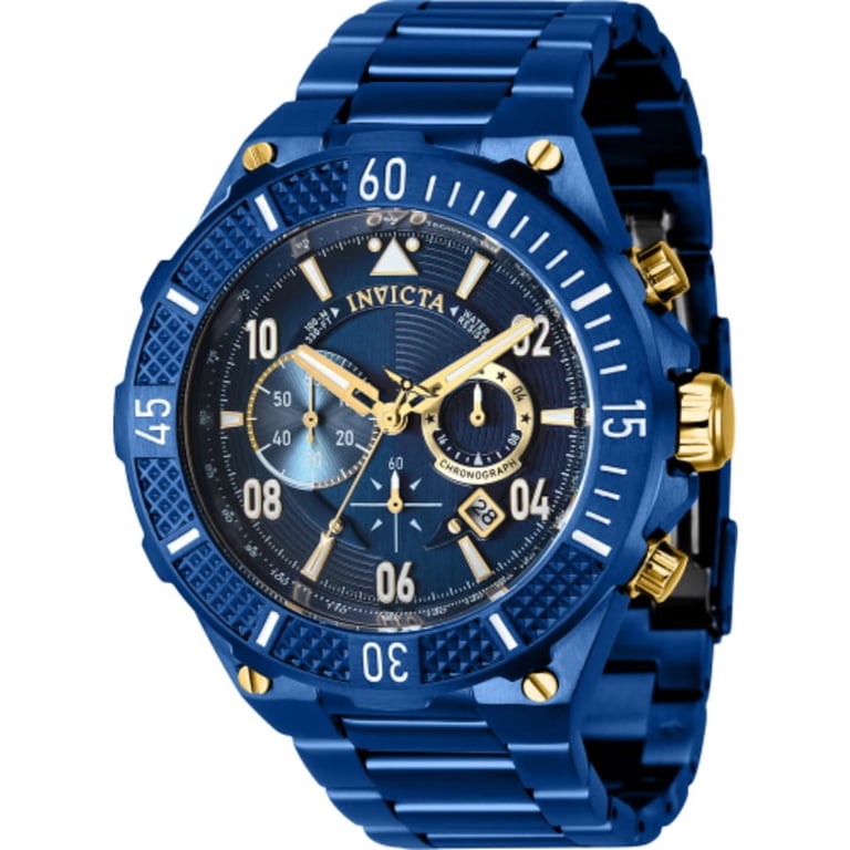 Invicta Aviator Chronograph GMT Quartz Blue Dial Men's Watch 40512