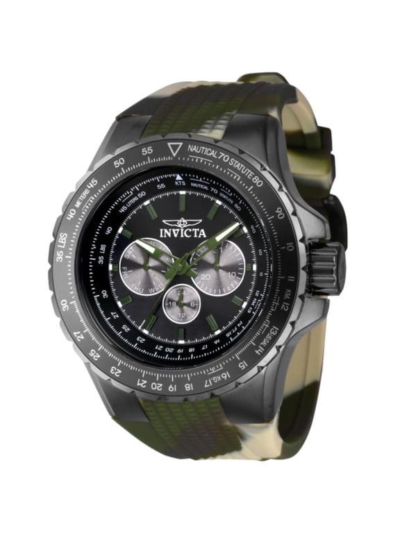 Aviator Men 50mm Stainless Steel Gunmetal Green+Gunmetal dial VH63 Quartz