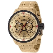 Invicta Aviator Retrograde GMT Quartz Gold Dial Mens Watch 46984