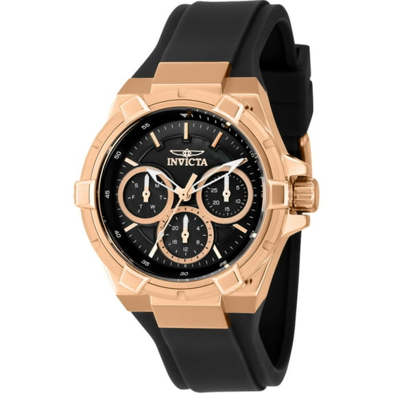 Invicta 37305 Women's Aviator Chrono Rose Gold Case Strap Watch