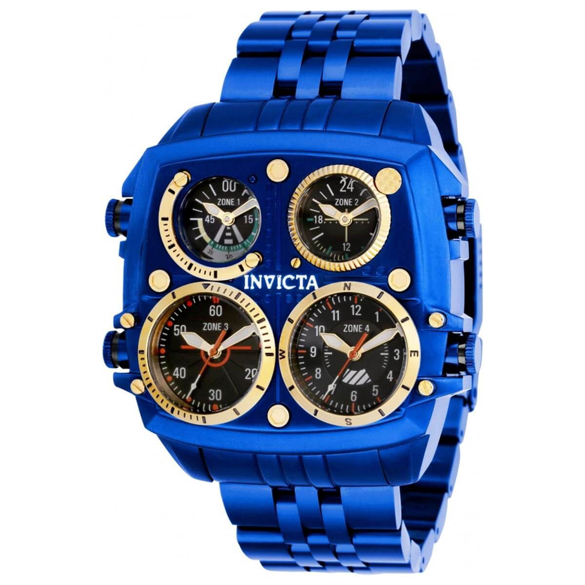 Invicta Aviator Zulu Time Quartz Black Dial Men's Watch 35199