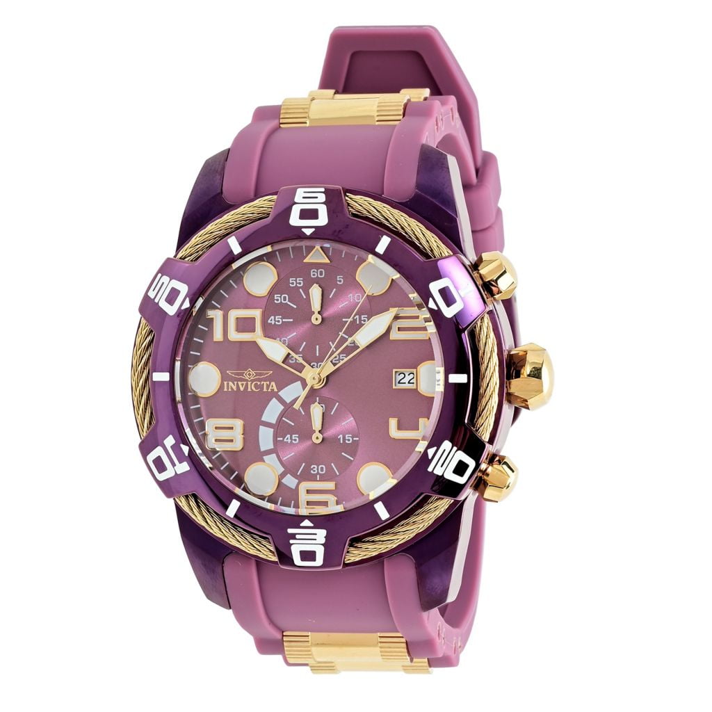 Invicta Bolt 50mm Quartz Chronograph Silicone Strap Watch