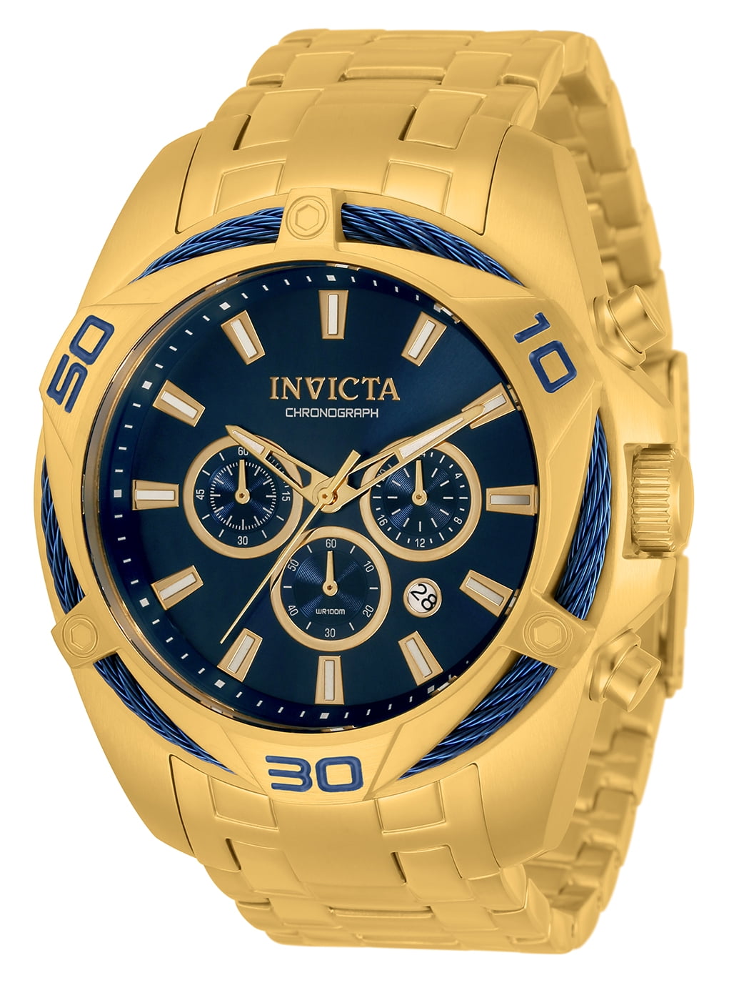 Invicta Men's 34120 Bolt Quartz Chronograph Blue Dial Watch