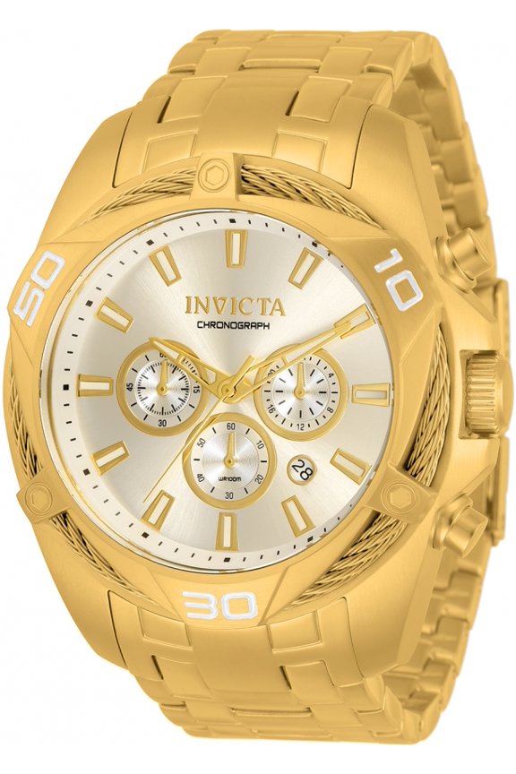 Bolt Chronograph Quartz Gold Dial Men's Watch 34123