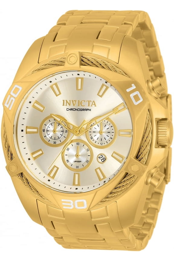Bolt Chronograph Quartz Gold Dial Men's Watch 34123