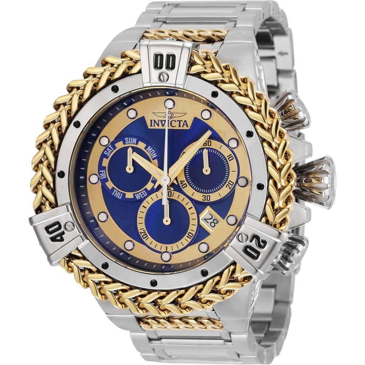 Invicta Bolt Swiss Ronda Z60 Caliber Men s Watch 53mm. Steel. Gold 35565