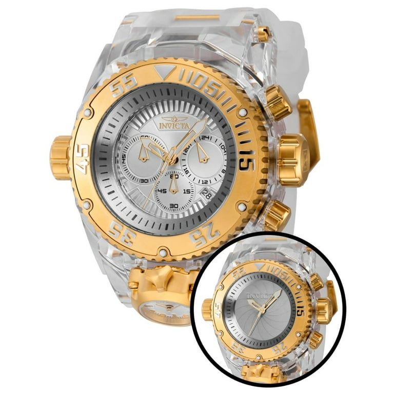 Invicta Bolt Zeus Magnum Shutter Men s Watch 52mm. White. Gold