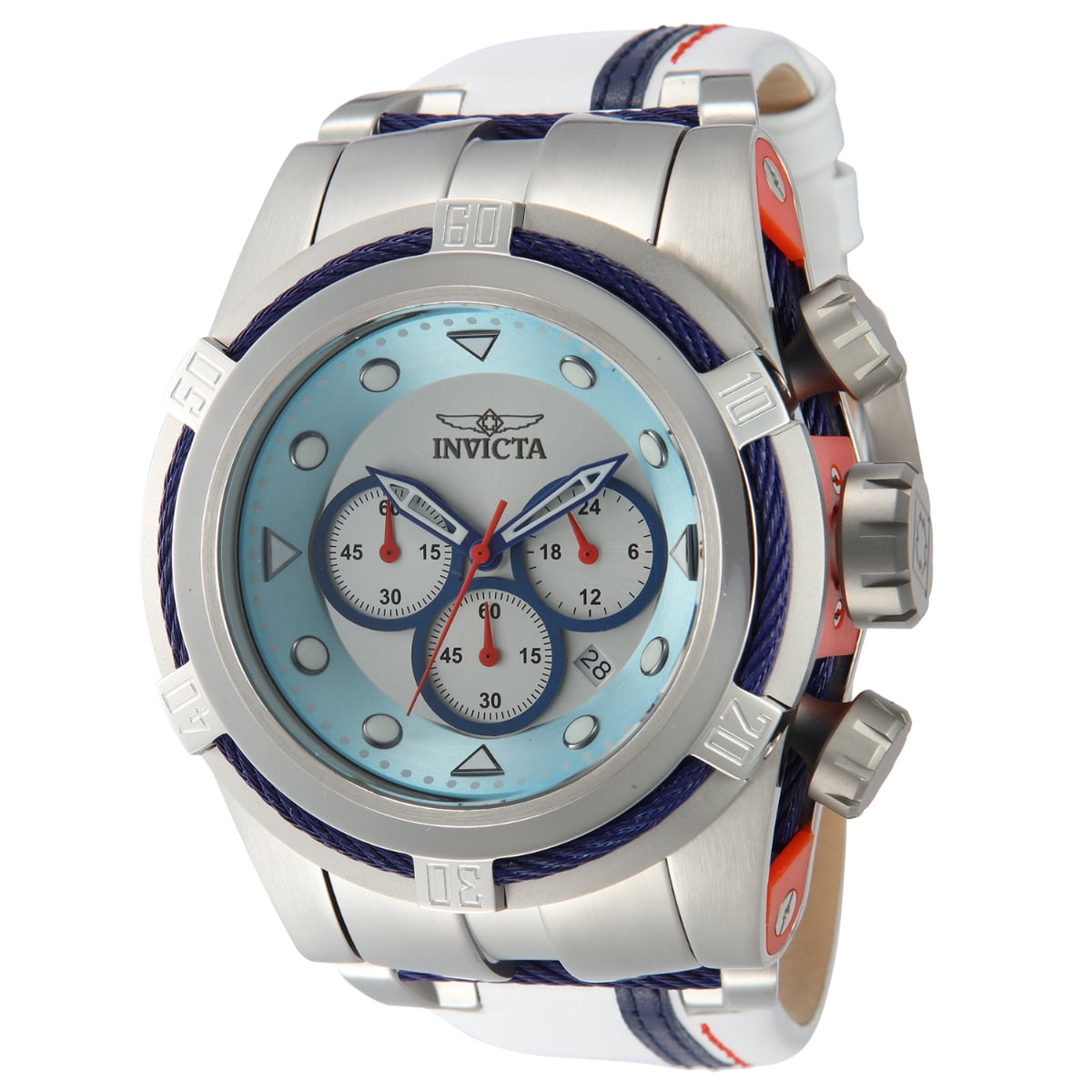 Invicta Bolt Zeus Men s Watch 53mm. Red. White. Blue. Steel