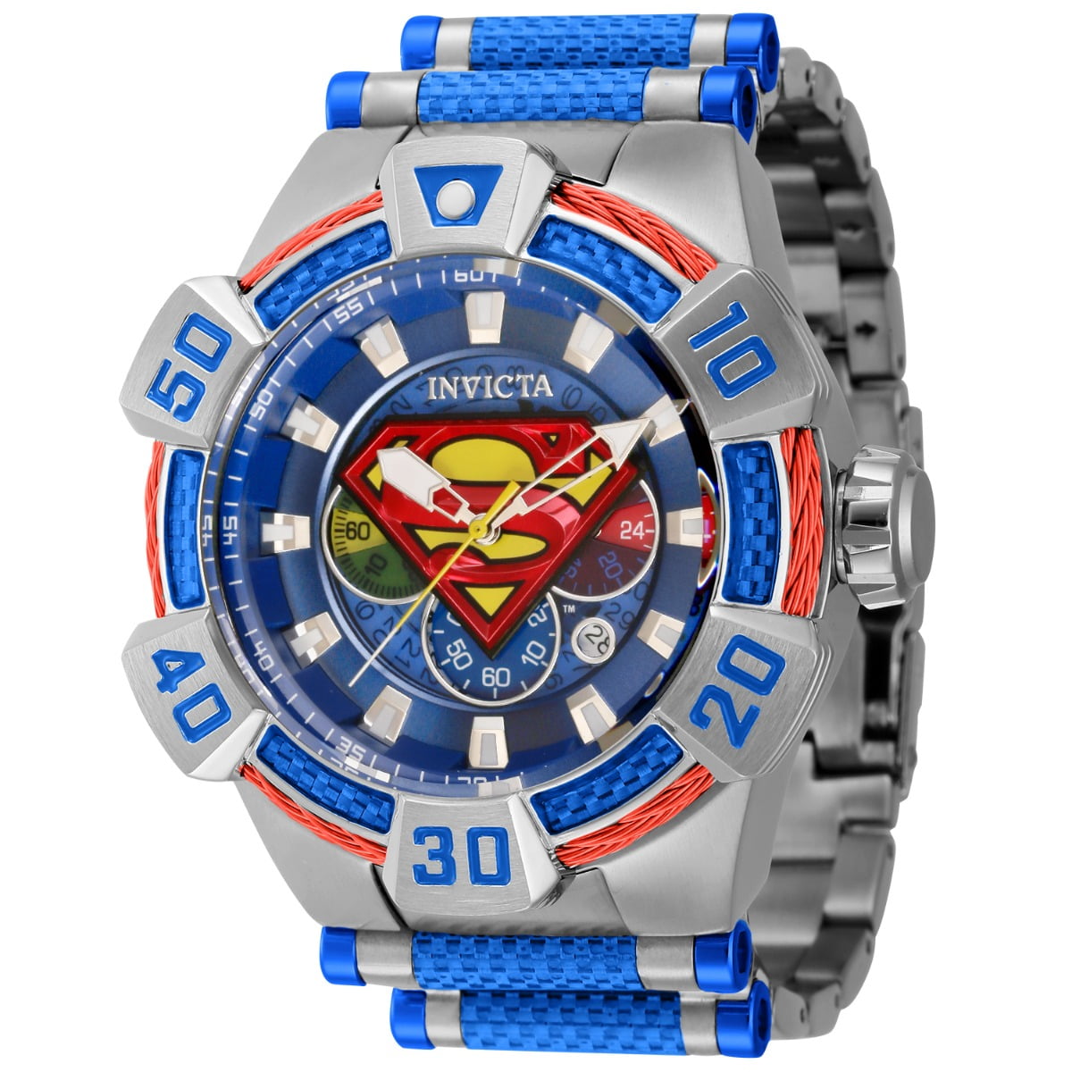 Invicta DC Comics Superman Men s Watch 52mm. Steel. Blue 40831 Walmart