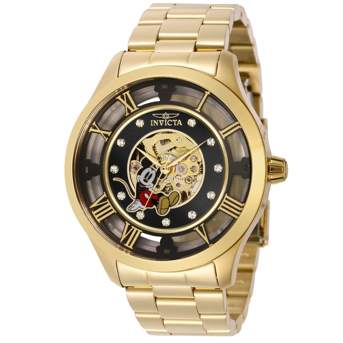 Invicta Disney Limited Edition Mickey Mouse Mechanical Men's Watch - 45mm. Gold (41360)