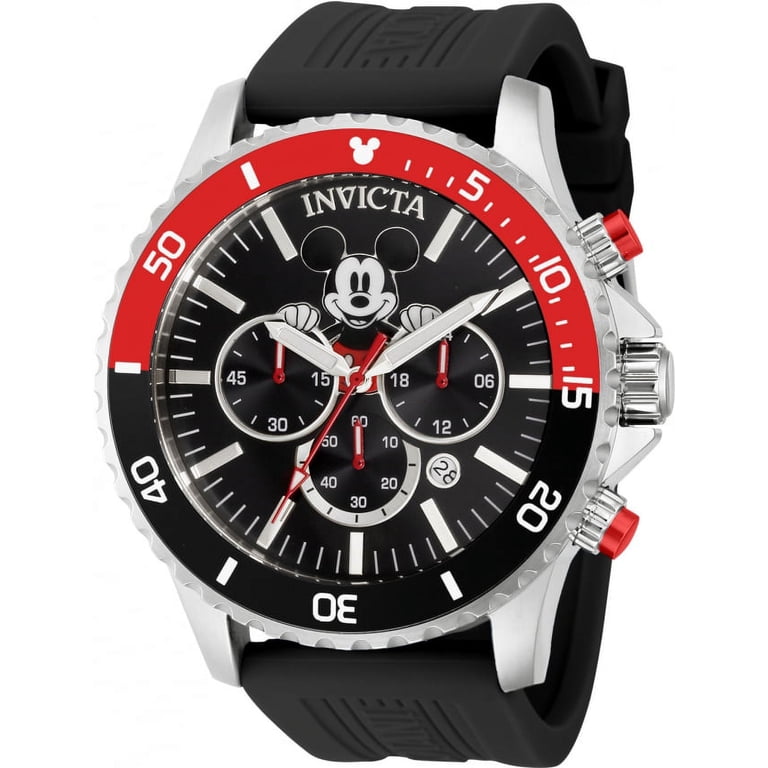 Invicta Disney Mickey Mouse Chronograph Black Dial Men