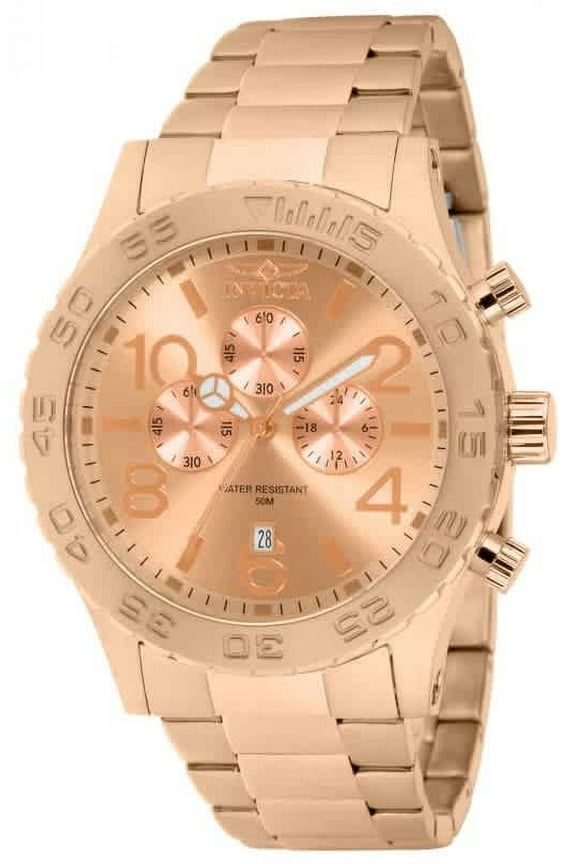 Elegant Ocean Chronograph Rose Dial Rose Gold-tone Men's Watch 1271