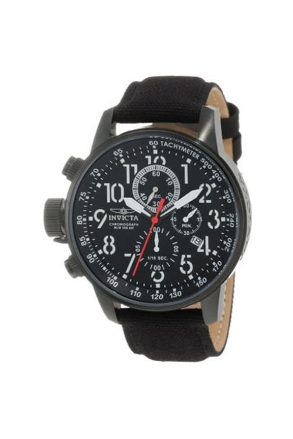 Invicta  Force Lefty Black Dial Quartz Chrono Black Rifle Watch
