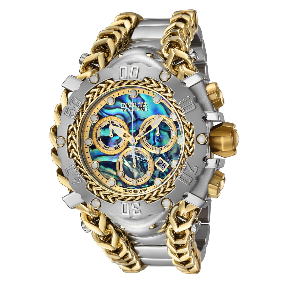 Invicta Gladiator Swiss Ronda Z60 Caliber Men's Watch w/ Abalone