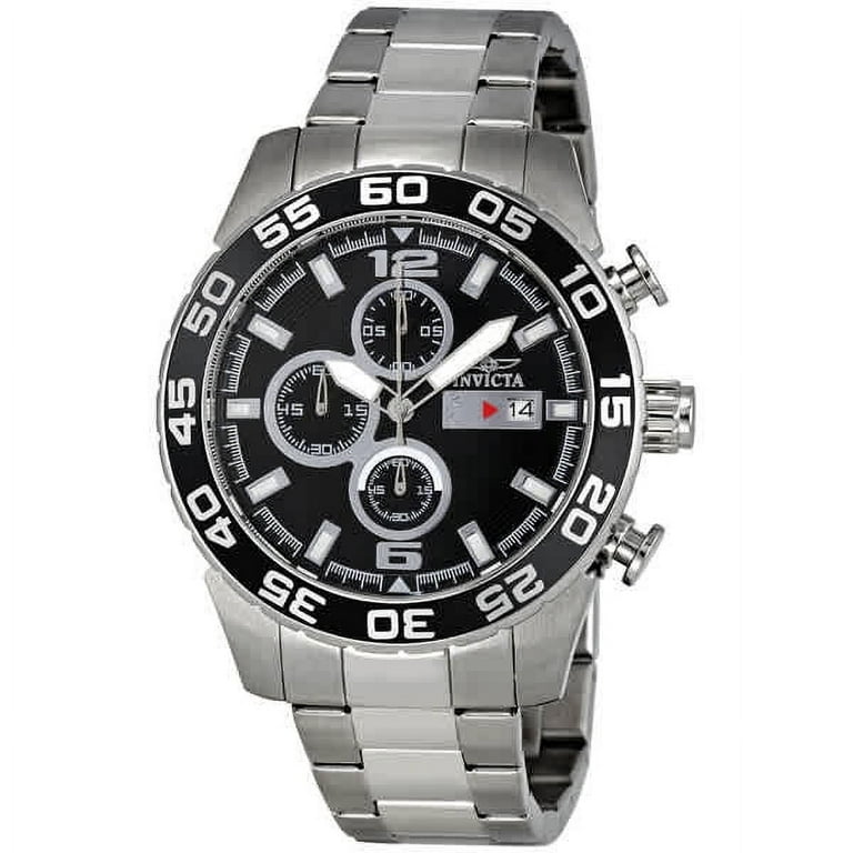 Invicta II Black Dial Chronograph Stainless Steel Men's Watch 1012