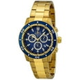 thumbnail image 1 of Invicta II Chronograph Blue Dial 18kt Gold-plated Men's Watch 1205, 1 of 2