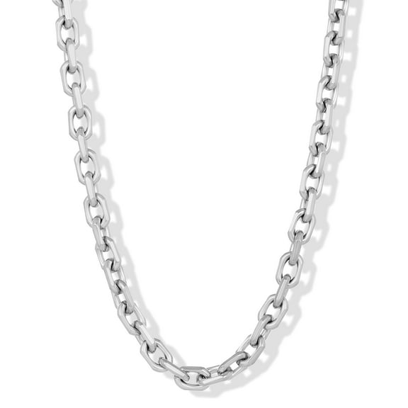 Invicta Jewelry Men's Beveled Edge Rectangular Link Chain Necklace (8.5mm) - 24"