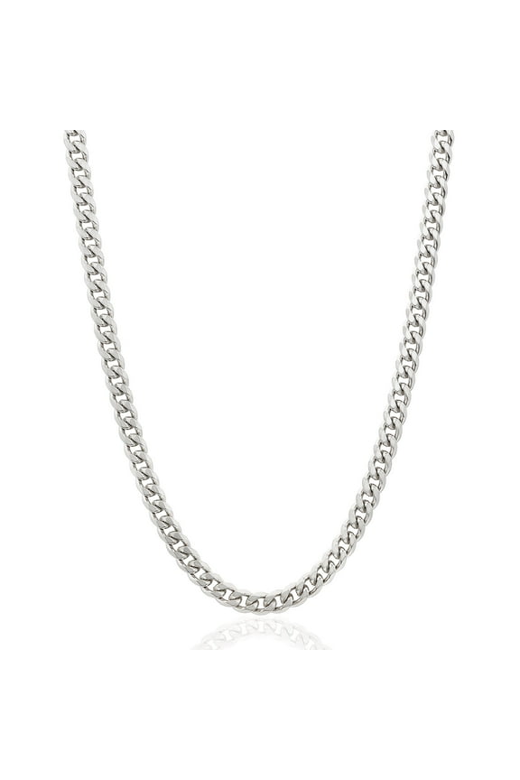 Invicta Jewelry Men's Stainless Steel Curb Chain Necklace (6mm) - 24"