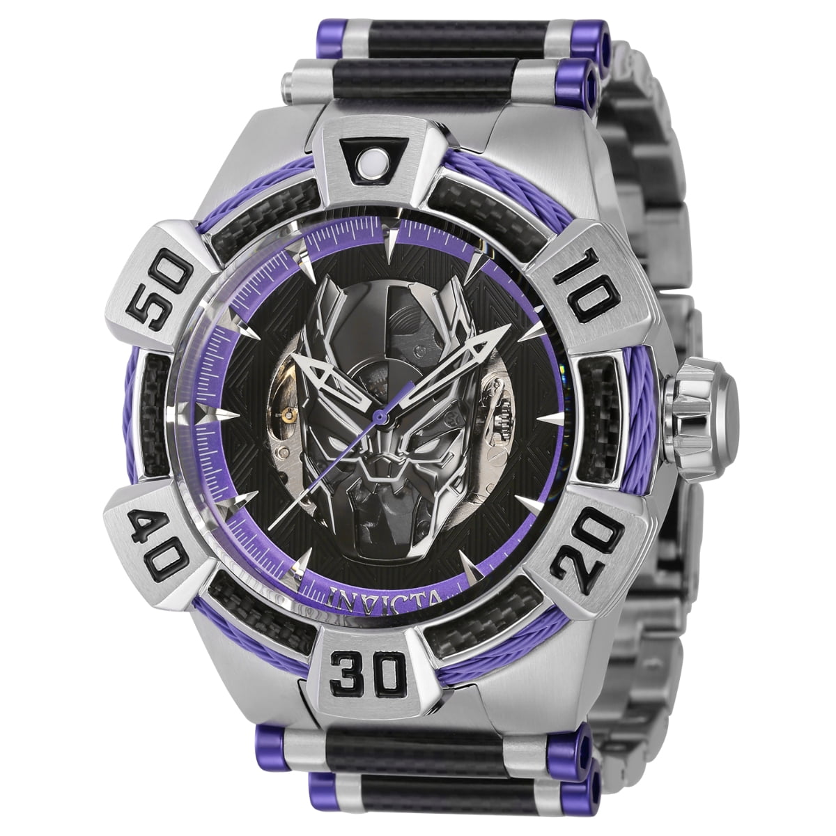 INVICTA 52mm MARVEL fashion BLACK PANTHER WATCH